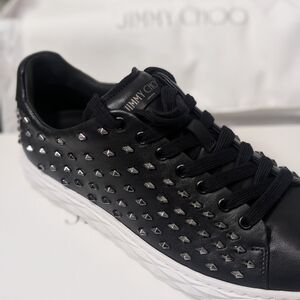 Jimmy Choo Black Studded Men's Sneakers